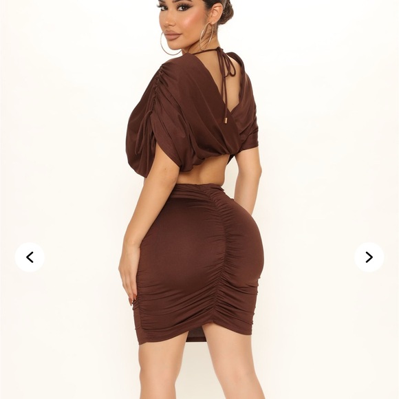 Two Piece Brown Set - Picture 3 of 7